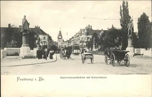 Freiburg Breisgau Kaiserstrassenbruecke Kaiserstrasse Strassenbahn