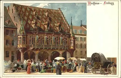 Freiburg Breisgau Kaufhaus Velten's Kuenstlerkarte