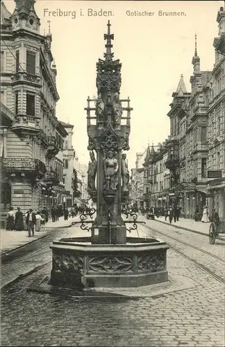 Freiburg Breisgau Gotischer Brunnen Kat. Freiburg im Breisgau