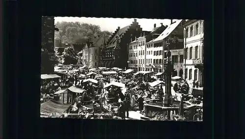 Freiburg Breisgau Wochenmarkt Muensterplatz Kat. Freiburg im Breisgau