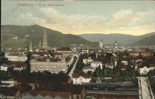 Freiburg Breisgau Ansicht vom Schlossberg Kat. Freiburg im Breisgau