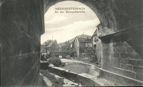 Neckarsteinach Steinachbruecke Kat. Neckarsteinach