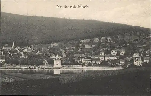 Neckarsteinach Panorama Kat. Neckarsteinach