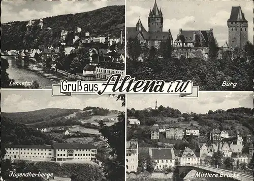 Altena Burg Jugendherberge Mittlere Bruecke Kat. Altena