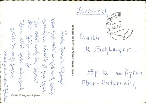 Freiburg Breisgau Schauinsland Kat. Freiburg im Breisgau