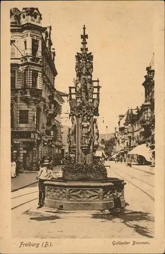 Freiburg Breisgau Gotischer Brunnen Kat. Freiburg im Breisgau