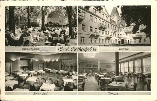 Bad Rothenfelde Kurhaus Konzertgarten Roter Saal  Kat. Bad Rothenfelde
