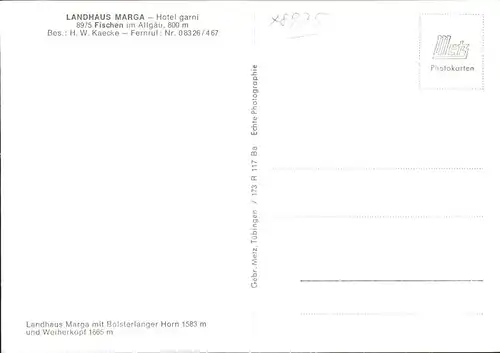 Fischen Allgaeu Landhaus Marga Kat. Fischen i.Allgaeu