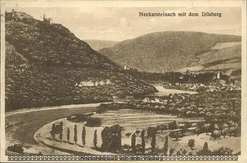 Neckarsteinach Dilsberg Fluss Kat. Neckarsteinach