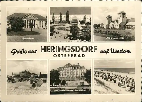 Heringsdorf Strand-Cafe Kulturhaus Kurplatz Kat. Heringsdorf