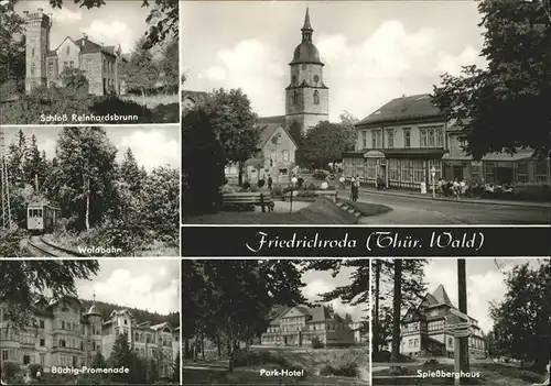 Friedrichroda Schloss Reinhardsbrunn Waldbahn Spiessberghaus Kat. Friedrichroda