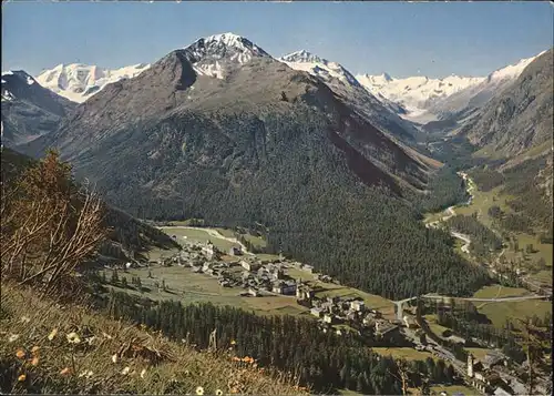 Pontresina Gesamtansicht Piz Palue Rosegtal Kat. Pontresina