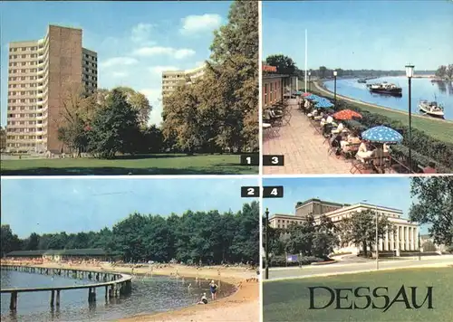 Dessau-Rosslau Strandbad Adria Kornhaus Elbe Landestheater / Dessau-Rosslau /Anhalt-Bitterfeld LKR