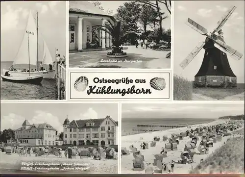 Kuehlungsborn Kurgarten Muehle Strand Erholungsheime Kat. Kuehlungsborn