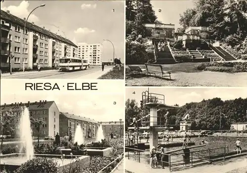 Riesa Freibad Stadtpark Kat. Riesa