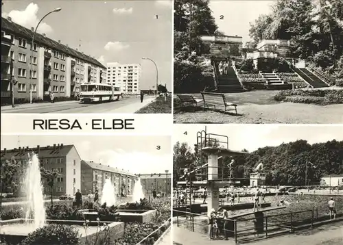 Riesa Freibad Dresdenr Strasse Stadtpark Kat. Riesa