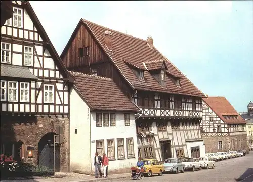 Eisenach Thueringen Lutherhaus Autos Kinderwagen Fachwerk Kat. Eisenach