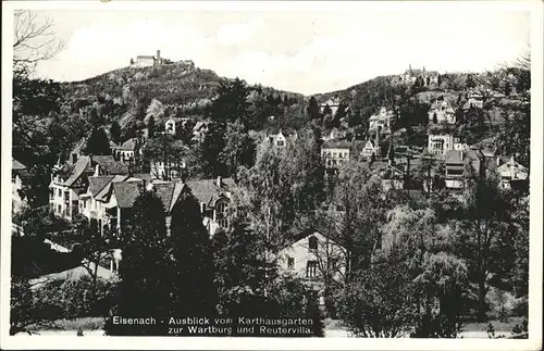 Eisenach Thueringen Karthausgarten Wartburg Reutervilla Kat. Eisenach