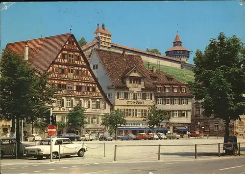 Esslingen Neckar Marktplatz Burg Autos Kat. Esslingen am Neckar