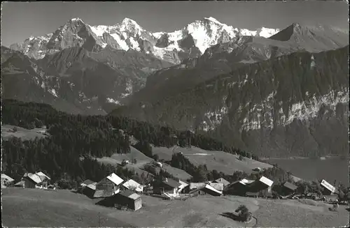 Beatenberg Thunersee Eiger Moench Jungfrau Kat. Beatenberg