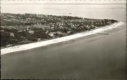 Wyk Fliegeraufnahme Suedstrand Kat. Wyk auf Foehr