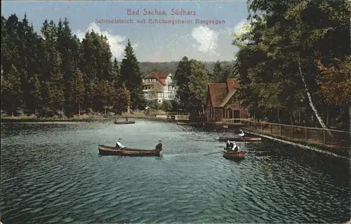 Bad Sachsa Schmelzteich Erholungheim Bergsegen Kat. Bad Sachsa