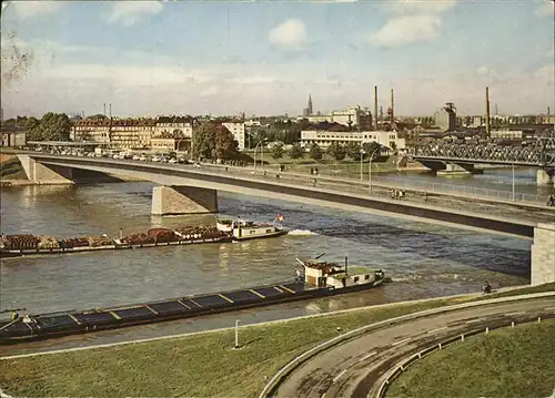 Kehl Europa Bruecke Schiffe Kat. Kehl