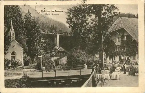 Freiburg Breisgau Terasse Hotel Sternen Feldpost Kat. Freiburg im Breisgau