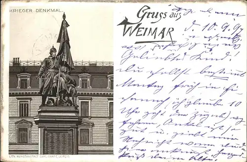 Weimar Thueringen Krieger Denkmal / Weimar /Weimar Stadtkreis