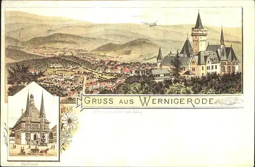 aw06539 Wernigerode Harz Panorama Kategorie. Wernigerode Alte Ansichtskarten