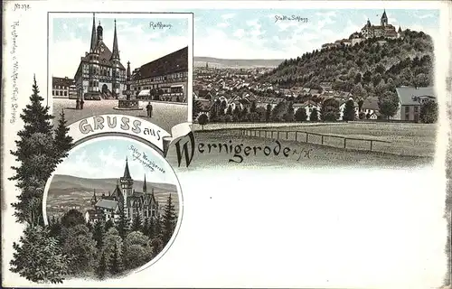 aw06726 Wernigerode Harz Rathaus
Schloss Kategorie. Wernigerode Alte Ansichtskarten