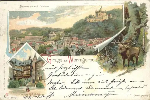 aw06730 Wernigerode Harz Panorama Kategorie. Wernigerode Alte Ansichtskarten