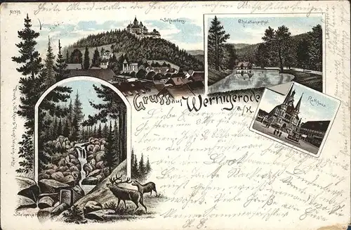 aw06731 Wernigerode Harz Teilansichten Kategorie. Wernigerode Alte Ansichtskarten
