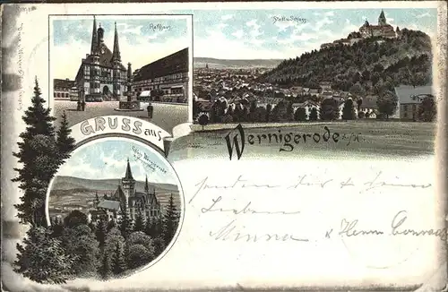 aw06732 Wernigerode Harz Teilansichten Kategorie. Wernigerode Alte Ansichtskarten