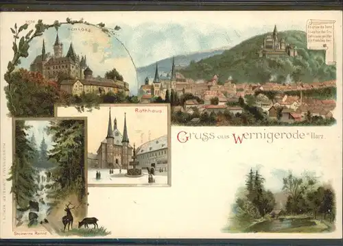 aw06736 Wernigerode Harz Schloss
Rathaus Kategorie. Wernigerode Alte Ansichtskarten
