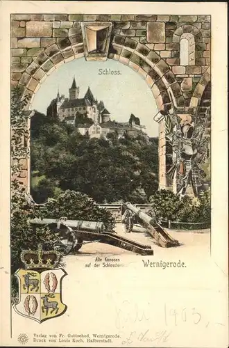 aw06842 Wernigerode Harz Schloss Kategorie. Wernigerode Alte Ansichtskarten