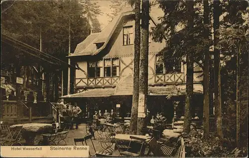 aw15059 Wernigerode Harz Hotel Wasserfall Steinerne Renne Kategorie. Wernigerode Alte Ansichtskarten
