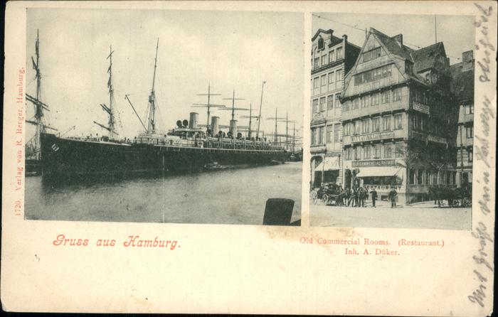 Hamburg Schiff Old Commercial Rooms Kat Hamburg