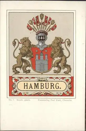 Hamburg Wappen Kat. Hamburg