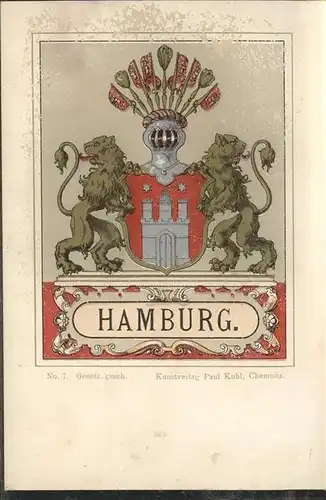 Hamburg Wappen Kat. Hamburg