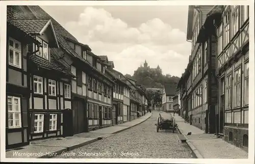 aw15363 Wernigerode Harz Grosse Schwenkstrasse Schloss Kategorie. Wernigerode Alte Ansichtskarten