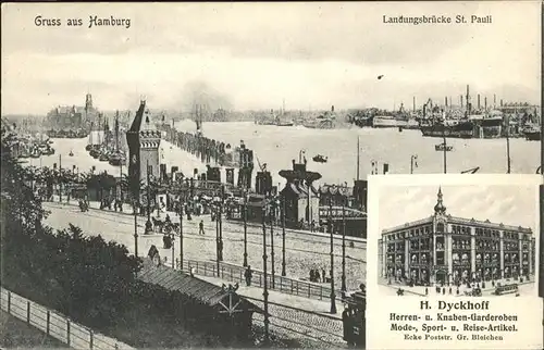 Hamburg Landungsbruecke St Pauli H Dyckhoff Kat. Hamburg