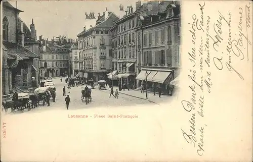 Lausanne VD place Saint Francois Kutsche / Lausanne /Bz. Lausanne City