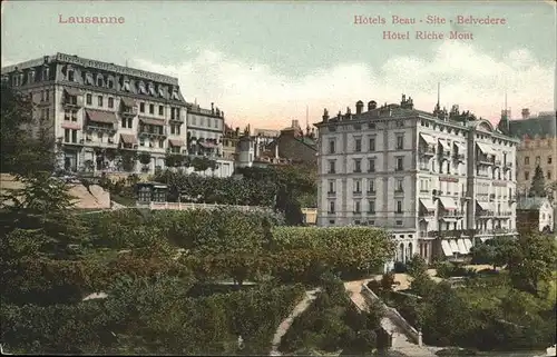 Lausanne VD Hotel Beau Hotel Riche Mont / Lausanne /Bz. Lausanne City