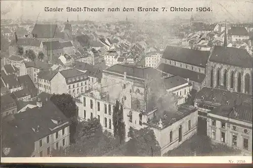 Basel BS Stadt Theater nach Brand Kat. Basel