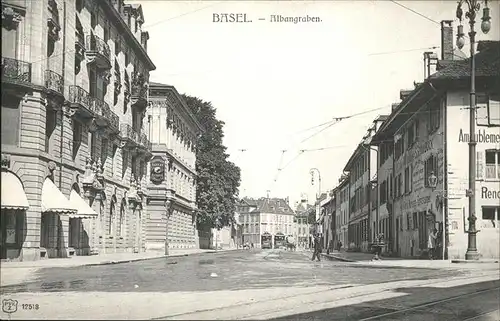 Basel BS Albangraben Strassenbahn Kat. Basel