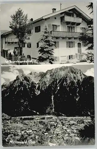 Mittenwald Bayern Mittenwald St. Berndardshof ungelaufen ca. 1965 / Mittenwald /Garmisch-Partenkirchen LKR