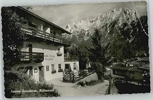 Mittenwald Bayern Mittenwald Pension Hornsteiner ungelaufen ca. 1955 / Mittenwald /Garmisch-Partenkirchen LKR