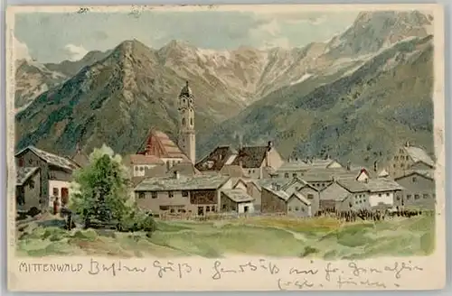 Mittenwald Bayern Mittenwald  x 1904 / Mittenwald /Garmisch-Partenkirchen LKR