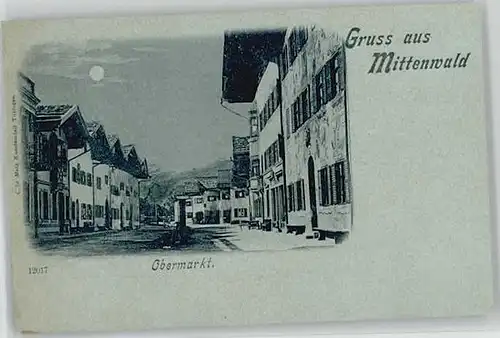 Mittenwald Bayern Mittenwald  ungelaufen ca. 1900 / Mittenwald /Garmisch-Partenkirchen LKR